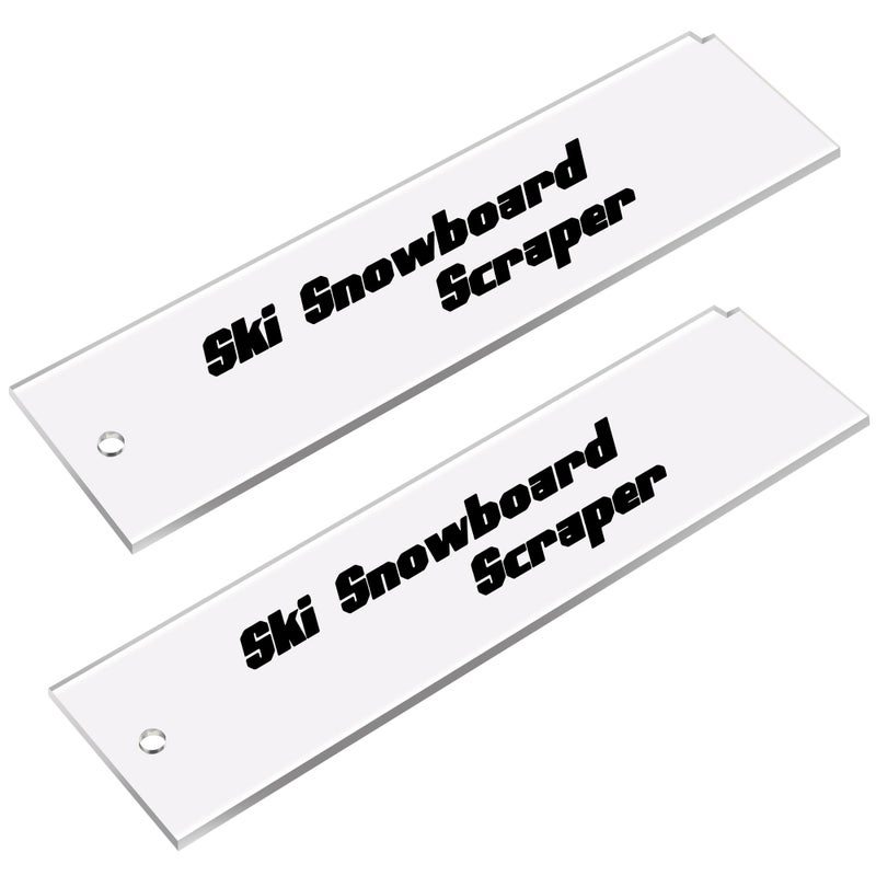 Shupakul 2 Pcs Snowboard Wax Plastic Scraper- Ski Wax Scraper- Ski Snowboard Plastic Scraper for Removing The Extra Cooled Wax (9 x 2.2 Inch) - Image 1